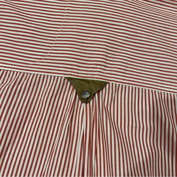 vintage barbara blue red and white striped womens button down shirt Size… - Picture 7 of 7